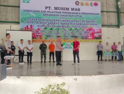 Sinergi Polsek Pangkalan Lesung dan Musim Mas, Masyarakat Diberi Pelatihan Antisipasi Karhutla