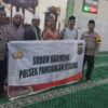 Shalat Subuh Bareng Warga, Polsek Pangkalan Lesung Sisipkan Himbauan Kamtibmas