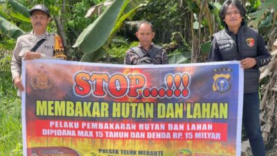 Polsek Teluk Meranti Sebar Maklumat Kapolda Riau untuk Cegah Karhutla di Daerah Rawan
