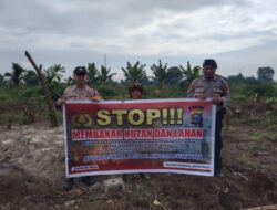 Cegah Karhutla, Polsek Pangkalan Kerinci Edukasi Warga Larangan Bakar Lahan