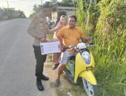 Kapolsek Kerumutan Ajak Warga Bantu Korban Bencana Alam