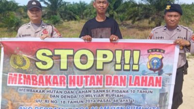 Cegah Karhutla, Polisi Sisir Titik Rawan dan Sosialisasikan Maklumat Kapolda Riau