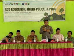 Polsek Teluk Meranti Edukasi Siswa Soal Lingkungan dan Bahaya Narkoba, Tanam Bibit Pohon di SMPN 1