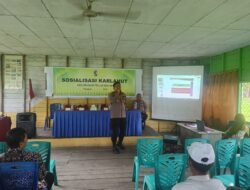 Cegah Karhutla, Polsek Kuala Kampar Gelar Sosialisasi Green Policing di Teluk Dalam