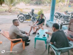 Bhabinkamtibmas Desa Angkasa Sosialisasikan Harkamtibmas dan Bijak Bermedsos