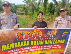 Polsek Teluk Meranti Sosialisasikan Maklumat Kapolda Riau untuk Cegah Karhutla