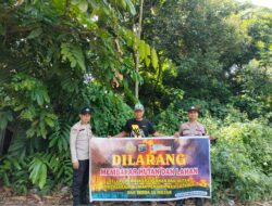 Polsek Pangkalan Kuras Sosialisasikan Antisipasi Karhutla di Sorek Satu