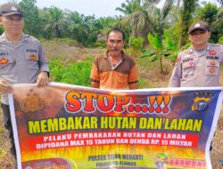 Polsek Gelar Binluh dan Sosialisasi Maklumat Kapolda Riau Cegah Karhutla