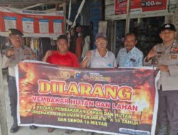 Warga Teluk Dalam Dihimbau Polsek Kuala Kampar untuk Tidak Membakar Lahan
