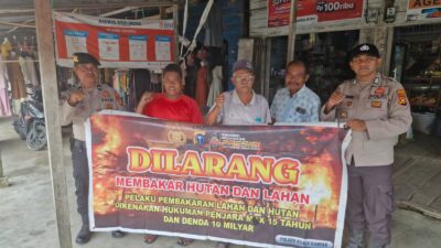 Warga Teluk Dalam Dihimbau Polsek Kuala Kampar untuk Tidak Membakar Lahan