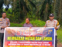 Polsek Teluk Meranti Sosialisasikan Maklumat Kapolda Riau dan Lakukan Binluh Cegah Karhutla