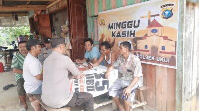 Polsek Ukui Serap Aspirasi Warga Lewat Minggu Kasih di Simpang Mangga