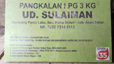 Polres Aceh Timur, Di.Minta Tangkap Via Penjual LPG 3 KG, Seharga Rp 50 Ribu Masyarakat Menjerit