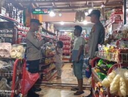 Cegah Kejahatan, Polsek Kerumutan Patroli Objek Vital dan Pusat Keramaian