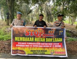 Polsek Teluk Meranti Sosialisasikan Maklumat Kapolda Riau Cegah Karhutla