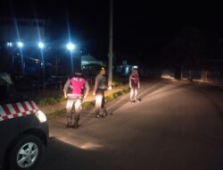 Rutinitas Polsek Bebandem Gelar Blue Light Patrol, Cegah Curanmor dan Jaga Situasi Kondusif di Malam Hari