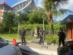Tingkatkan Keamanan Jelang Nataru, Personel Satgas Tindak Operasi Lilin Agung Intensifkan Patroli, di Kawasan Bandara Ngurah Rai