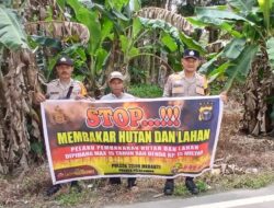 Cegah Karhutla, Polsek Teluk Meranti Sosialisasikan Maklumat Kapolda Riau