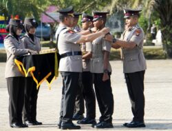 Kabag Ops, Kabag SDM, Kabag Log, dan Kasat Reskrim Polres Langsa Resmi Dimutasi, Kapolres Pimpin Sertijab