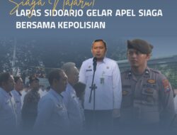 Lapas Sidoarjo Gelar Apel Siaga Bersama Kepolisian
