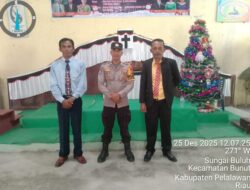 Ibadah Natal di Bunut Berjalan Aman, Polisi Lakukan Sterilisasi dan Patroli