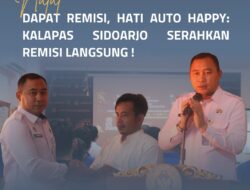 Dapat Remisi, Hati Auto Happy : Kalapas Sidoarjo Serahkan Remisi Langsung!