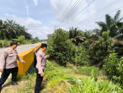Antisipasi Banjir, Polsek Pangkalan Kuras Patroli Bantaran Sungai Tapah