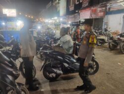 Patroli Malam, Polsek Pangkalan Kerinci Tekan Potensi Kejahatan Jalanan