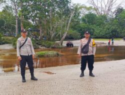 Polsek Teluk Meranti Patroli Pantai Ogis, Waspadai Ombak Bono Besar