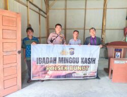 Polsek Bunut Gelar Minggu Kasih di GPDI Desa Merbau, Jemaat Diajak Waspada Hoaks