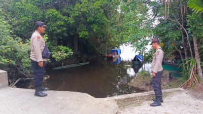 Debit Sungai Normal, Polsek Teluk Meranti Pantau Potensi Banjir