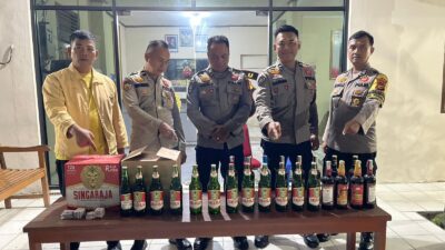 Patroli Pekat di Pangkalan Kuras, Polisi Amankan Puluhan Petasan dan Miras