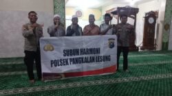 Subuh Harmoni di Masjid Al-Ansor, Polsek Pangkalan Lesung Ajak Warga Waspada Keamanan