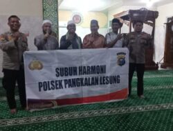 Subuh Harmoni di Masjid Al-Ansor, Polsek Pangkalan Lesung Ajak Warga Waspada Keamanan