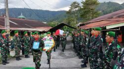 Turut Berbelasungkawa, Dandim 0106/Aceh Tengah Pimpin Upacara Pemakaman Anggota Secara Militer