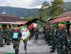 Turut Berbelasungkawa, Dandim 0106/Aceh Tengah Pimpin Upacara Pemakaman Anggota Secara Militer