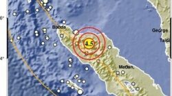 Gempa Magnitudo 4,5 Guncang Bener Meriah, Terjadi pada Kedalaman Dangkal