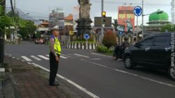 Personil Lantas Laksanakan Gatur Pagi, Demi Ketertiban dan Kelancaran Arus Lalin di Ktl 1 Subagan