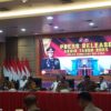 Kapolda Sumsel Sampaikan Press Release Akhir Tahun 2025 di Ruang Auditorium Lantai 7 Mapolda Sumsel