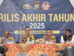 Kapolres Karangasem Pimpin Rilis Akhir Tahun 2025, Inovasi Pelayanan Publik Meningkat Gangguan Kamtibmas Menurun