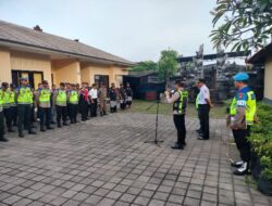 Siap Amankan Malam Tahun Baru, Polsek Kubu Gelar Apel Bersama, dengan TNI Koramil Kubu dan Instansi Terkait