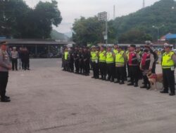 Amankan Malam Tahun Baru, Polsek Padangbai Bersama TNI dan Sat Pol PP, Gelar Apel Pengamanan