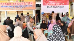 Layanan Kesehatan Polres Aceh Timur Kepada Warga Peureulak Barat Pascabanjir.