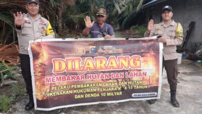 Antisipasi Karhutla, Polisi Ajak Warga Kuala Kampar Jaga Lahannya