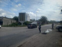 Polisi Pangkalan Lesung Kendalikan Lalu Lintas Usai Libur Akhir Tahun