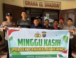 Minggu Kasih di Pangkalan Kerinci, Polisi Ajak Jemaat Jaga Kamtibmas dan Tangkal Hoaks