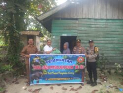 Peringati Hari Jadi Intelijen Polri, Polsek Pangkalan Lesung Bagikan Sembako