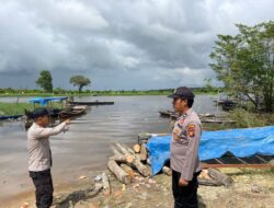 Polsek Pangkalan Kuras Patroli Bantaran Sungai Kampar