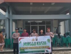 Minggu Kasih, Polsek Pangkalan Kerinci Ajak Jemaat Jaga Kamtibmas