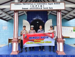 Polsek Pangkalan Kuras Gelar Minggu Kasih, Sampaikan Pesan Kamtibmas dan Pencegahan Karhutla